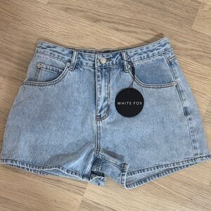 White Fox Boutique Light Blue Denim Shorts
